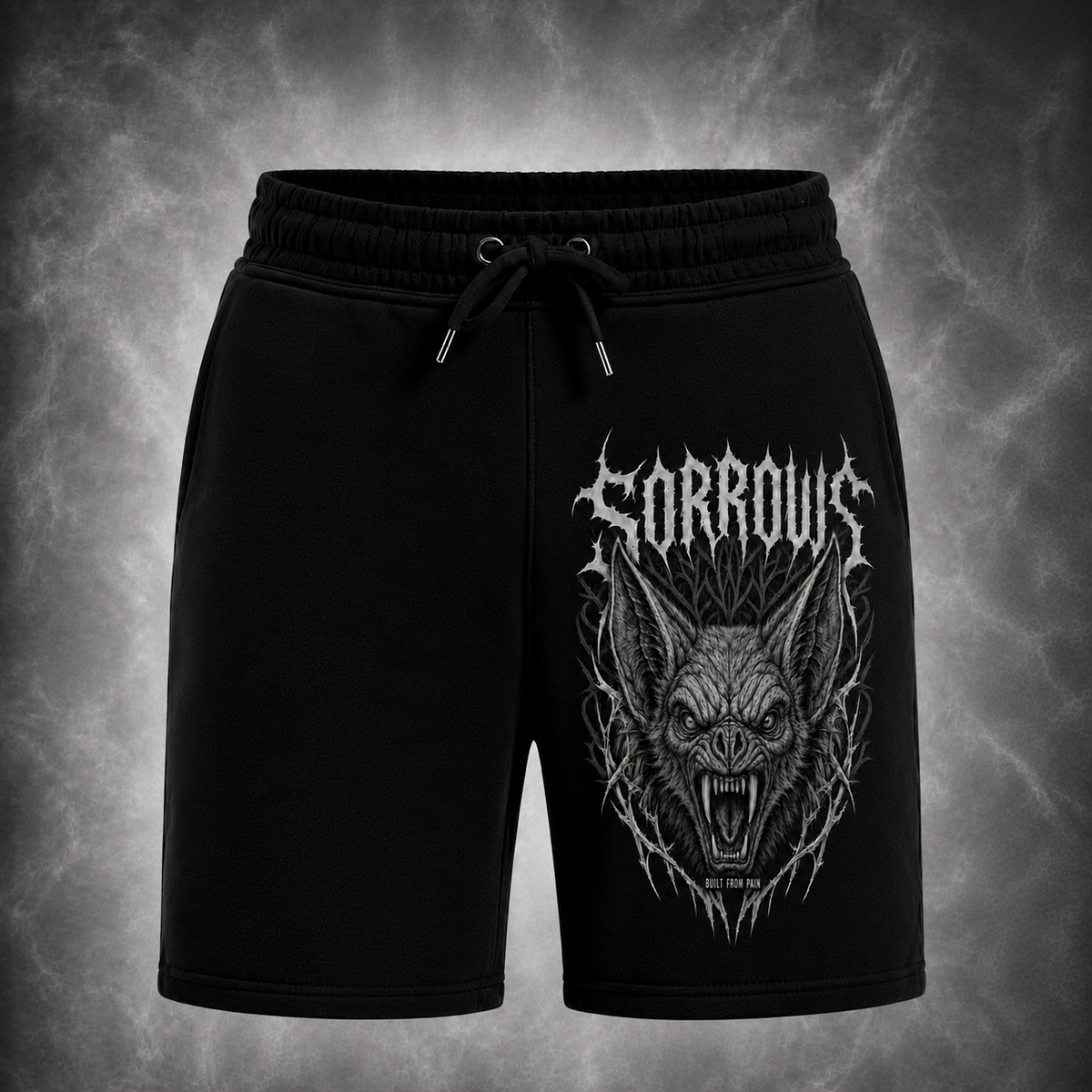 Built From Pain — Black Training Shorts