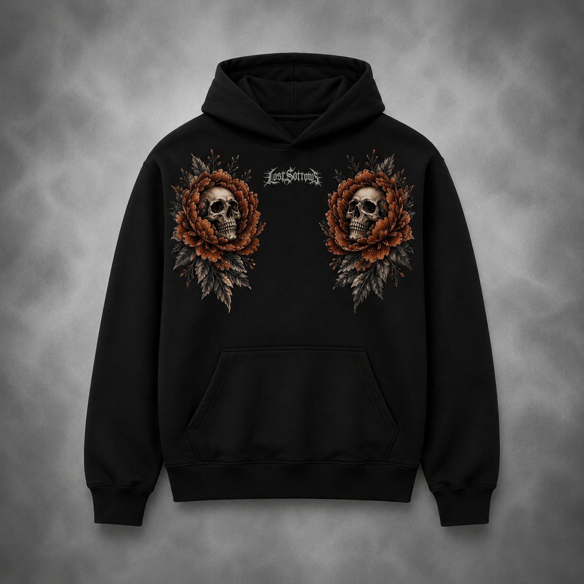 Peony Hoodie - Burnt Orange colourway