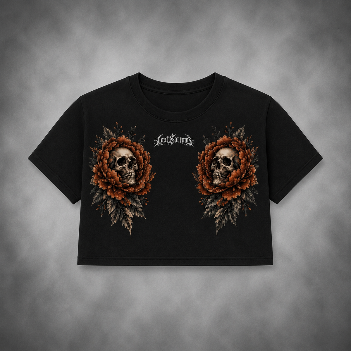 Peony Crop Top - Burnt Orange colourway