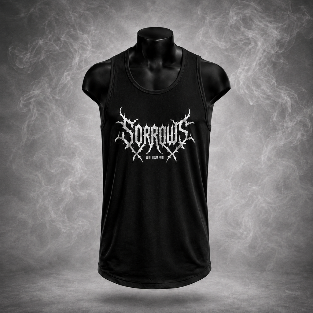 Built From Pain Bat — Black Gym Vest