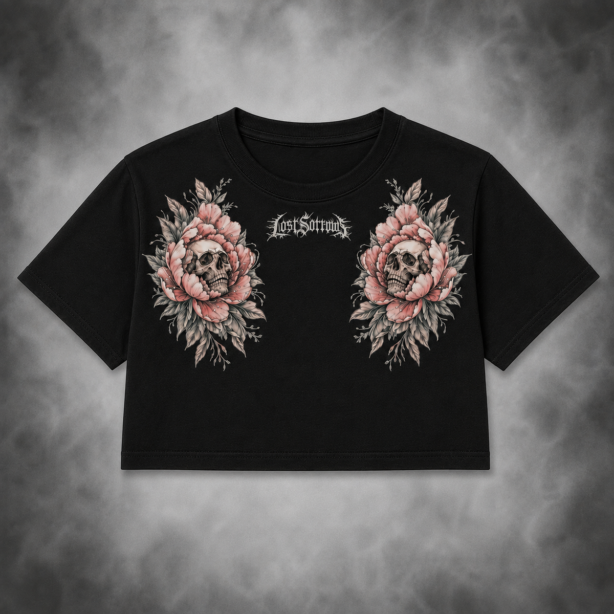Peony Crop Top - Dusty Pink colourway