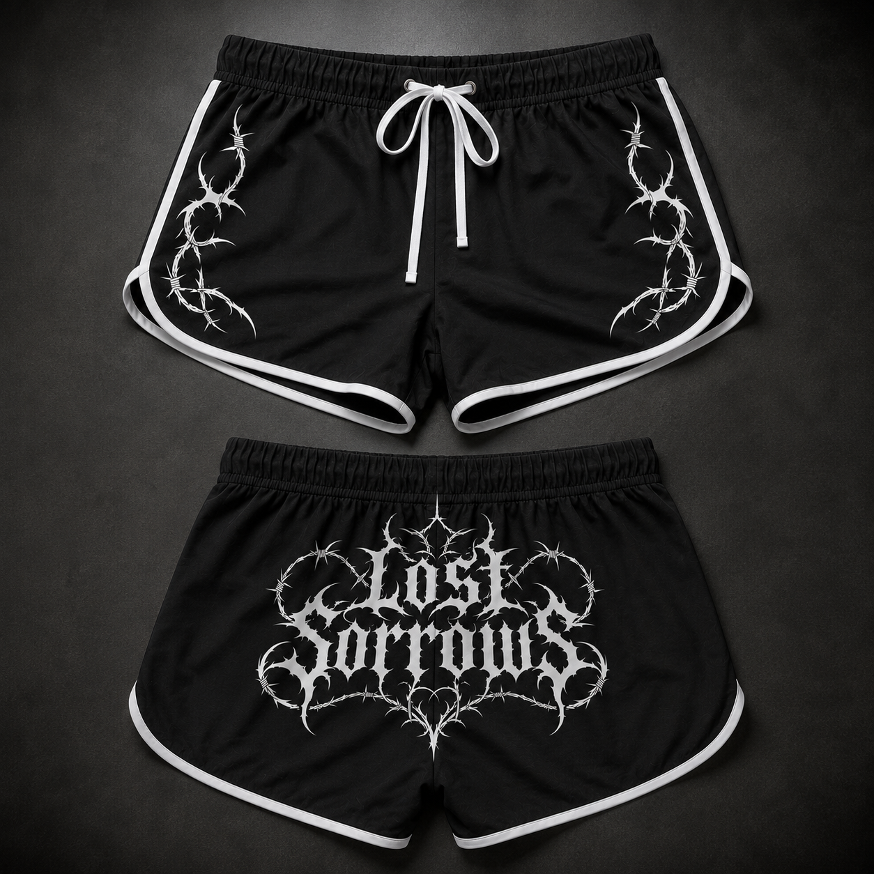Lost Sorrows Retro Style Shorts
