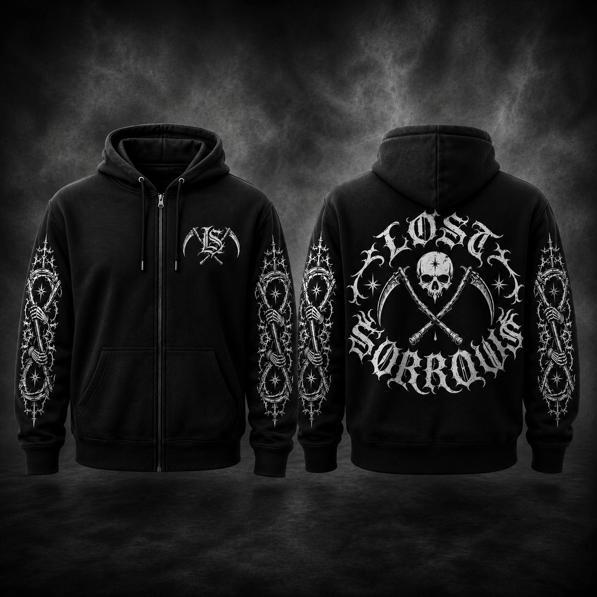 Lost Sorrows Scythe Zip Hoodie